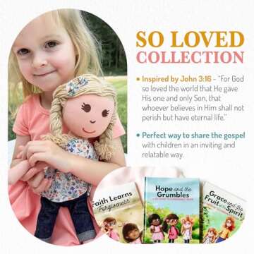 Elly & Grace Bible Stories for Kids, So Loved Collection: Book and Doll Set Teaching Christian Toddlers Faith Lessons, Great Baby Baptism Gifts for Girls (So Loved Set)