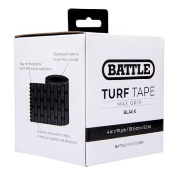 Battle Sports Football Turf Tape - Extra Wide - 30 feet, Waterproof Athletic Tape - Flexible, Breathable, Easy to Cut