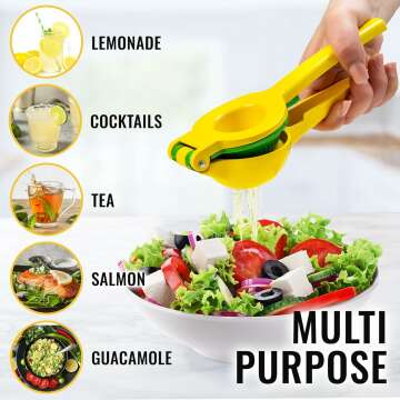 Zulay Kitchen 2-in-1 Lemon Squeezer for Maximum Juice