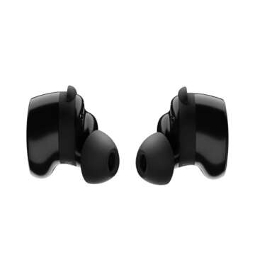 Bose New QuietComfort Wireless Noise Cancelling Earbuds, Lifestyle Bluetooth Earbuds with Active Noise Cancellation, Up to 8.5 Hours of Battery Life, Black