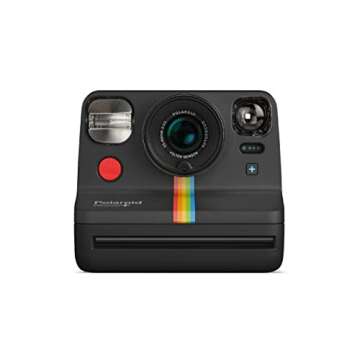 Polaroid Now+ Black (9061) - Bluetooth Connected I-Type Instant Film Camera with Bonus Lens Filter Set