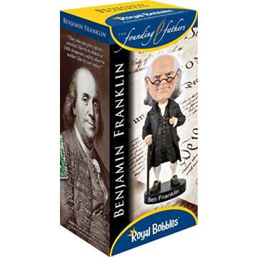 Royal Bobbles Benjamin Franklin American Founding Father Collectible Bobblehead Statue