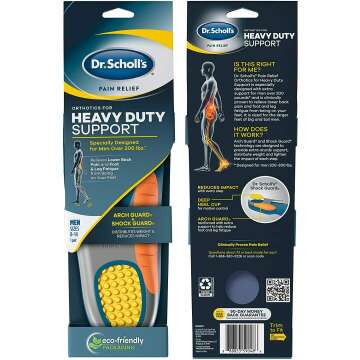 Dr. Scholl's Heavy Duty Orthotics for Men Over 200 lbs