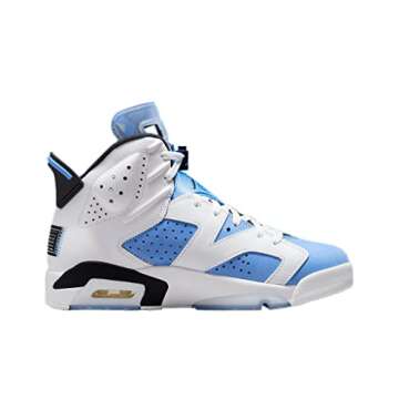 Nike Jordan Mens Air Jordan 6 Retro CT8529 410 UNC - Size 8.5, University Blue/White-college