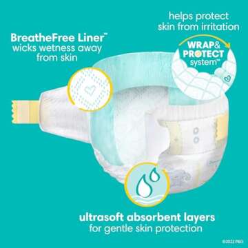 Pampers Swaddlers Disposable Baby Diapers Size 3, 2 Month Supply (2 x 168 Count) with Sensitive Water Based Baby Wipes 12X Multi Pack Pop-Top and Refill (1008 Count)