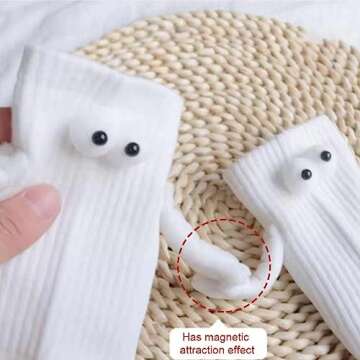 Smilelife 2 Pairs Magnetic Holding Hands Socks-Funny Gifts For Best Friends