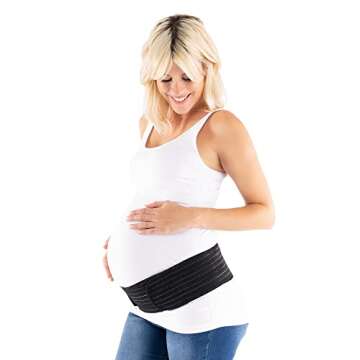 Belly Bandit 2-in-1 Hip Bandit - Maternity Belly Support Band & Hip Wrap to Use During & After Pregnancy - Detachable Band For Added Belly or Back Support