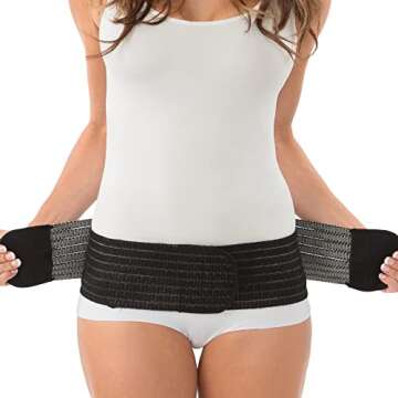 Belly Bandit 2-in-1 Hip Bandit - Maternity Belly Support Band & Hip Wrap to Use During & After Pregnancy - Detachable Band For Added Belly or Back Support