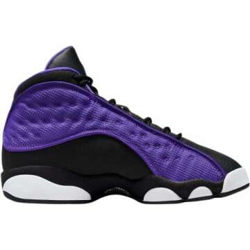 Jordan Big Kid's 13 Retro Sneakers in Purple Venom