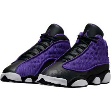 Jordan Big Kid's 13 Retro Sneakers in Purple Venom