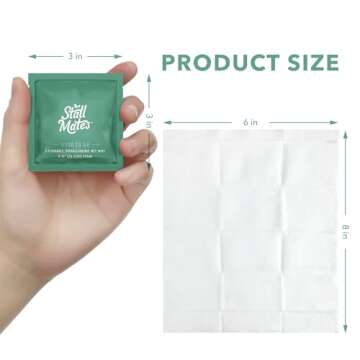 Stall Mates Wipes - Flushable Wipes | Individually Wrapped | Travel Friendly | Unscented with Vitamin-E & Aloe | (30 on-the-go singles)