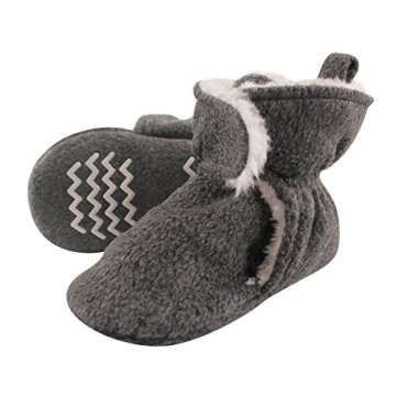 Hudson Baby Unisex Cozy Fleece Sherpa Booties for Infants 0-6 Months