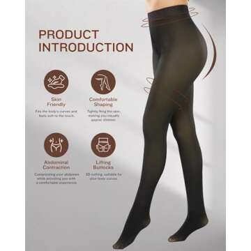 Winter Fleece Lined Tights for Women in Green (XS/S)