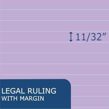 ROARING SPRING Enviroshades Recycled Colored Legal Pads, 3 pack, 40 Sheets, 8.5" x 11.75", pack includes 1 of each Orchid (Purple), Blue and Green pads.