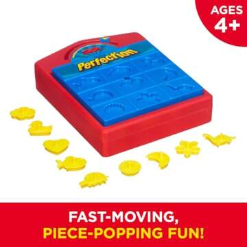 Hasbro Gaming Perfection Game for Kids | Popping Shapes and Pieces | Preschool Board Games for Clasroom | Back to School Gifts | Ages 4+