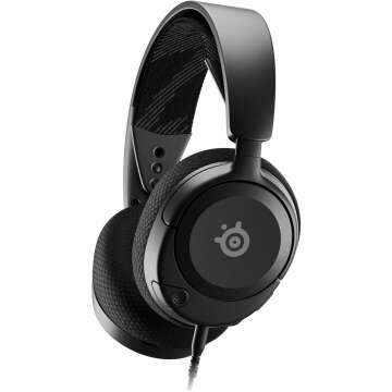 SteelSeries Arctis Nova 1 Multi-System Gaming Headset — Hi-Fi Drivers — 360° Spatial Audio — Comfort Design — Durable — Ultra Lightweight — Noise-Cancelling Mic — PC, PS5/PS4, Switch, Xbox - Black