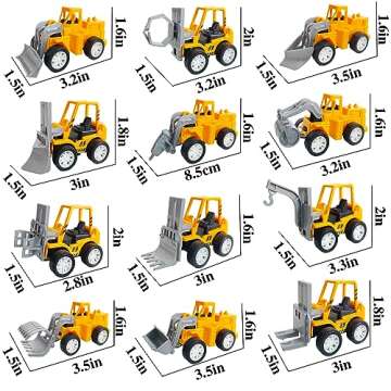 Juuxncgv 24PCS Mini Construction Vehicles,Play Figure Vehicles,Pull Back Engineering Vehicles,Toy Figure Construction Vehicles,Small Construction Toys for Birthday Party Favors,Gifts