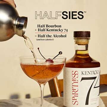 SPIRITLESS Kentucky 74 Non-Alcoholic Bourbon Whiskey Spirit, Distilled Ingredient for Cocktails, Made in Kentucky with Real American Oak, 700ml Bottle