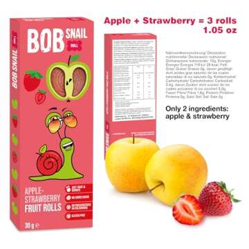 Snacks Variety Pack for Kids Adults - Fruits and Berries Mix - 60 Bulk Healthy Fruit Roll Up Individual Packs of 3 for Kids Adults with Natural Strawberries Mango Raspberries Pear Gluten