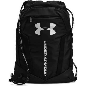 Under Armour Unisex-Adult Undeniable Sackpack , Black (001)/Metallic Silver , One Size Fits Most