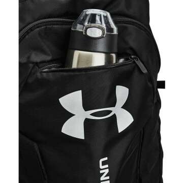 Under Armour Unisex-Adult Undeniable Sackpack , Black (001)/Metallic Silver , One Size Fits Most