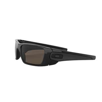 Oakley Men's OO9096 Fuel Cell Rectangular Sunglasses, Polished Black/Warm Grey, 60 mm