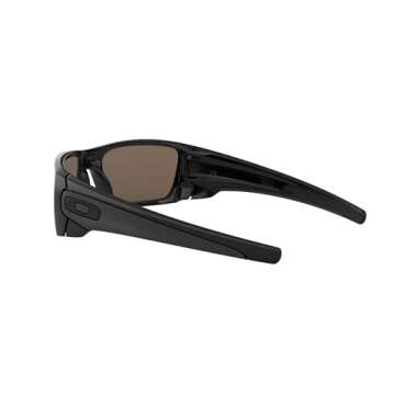 Oakley Men's OO9096 Fuel Cell Rectangular Sunglasses, Polished Black/Warm Grey, 60 mm