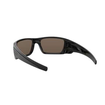 Oakley Men's OO9096 Fuel Cell Rectangular Sunglasses, Polished Black/Warm Grey, 60 mm