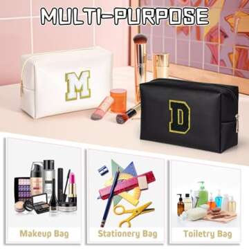 TOPEAST Personalized Waterproof Cosmetic Bag for Women