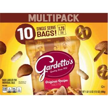 Gardetto's Snack Mix, Original Recipe, Multipack Snack Bags, 1.75 oz, 10 ct (Pack of 2)