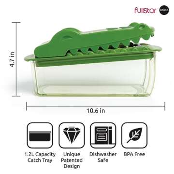 NEW!! Croc Chop by Fullstar X OTOTO, Vegetable Chopper, Food Chopper, Cool Kitchen Gadgets, Crocodile Onion Chopper, Housewarming Kitchen Gifts, Multifunctional Vegetable Cutter, Cooking Gifts Gadgets