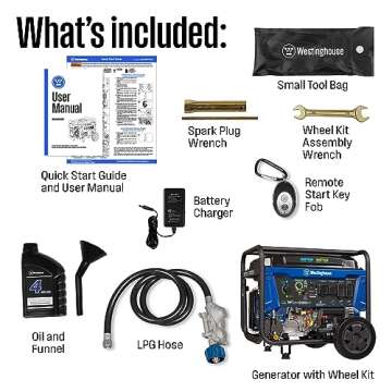 Westinghouse 12500 Watt Dual Fuel Home Backup Portable Generator, Remote Electric Start, Transfer Switch Ready, Gas and Propane Powered