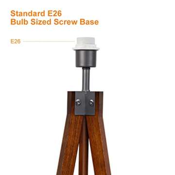 Mid Century Wood Tripod Floor Lamp by LEPOWER