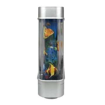 Tokenkuko Fake Fish Tank Mini Aquarium,Artificial Tropical Fish Decorative,Fake Aquarium Decorative Lamp,Aquarium Lights Motion Lamp Night Light with Moving Fish,Gift for Kids(US Plug)