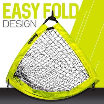 Franklin Sports Blackhawk Backyard Soccer Goal - Portable Kids Soccer Net - Pop Up Folding Indoor + Outdoor Goals - 6'6" x 3'"3' - Optic Yellow