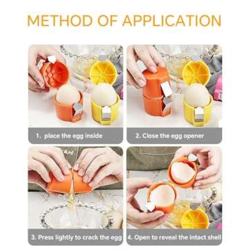 3 PCS Egg Shell Opener for Hard Boiled Eggs, Egg Peeler Tool Handheld Egg Topper Cutter Tool, Easy Egg Cracker Tool Egg Slicer for Raw Eggs Kitchen Gadgets for Baking and Cooking