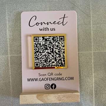 Custom Multi Business QR Code Sign Mini QR Display Sign Scan to Pay Personalized Venmo Facebook Instagram App Social Media Signs Acrylic Beauty Store Salon Hairdressers Beautician Plaque