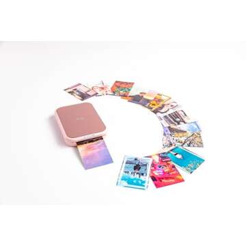 Canon Ivy 2 Mini Photo Printer, Print from Compatible iOS & Android Devices, Sticky-Back Prints, Blush Pink