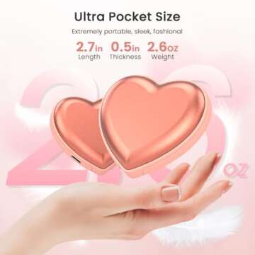 Cute Heart-Shaped Rechargeable Hand Warmers