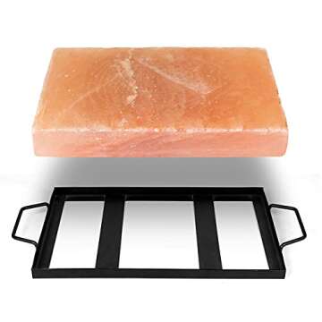 Himalite Himalayan Pink Salt Block & Tray Set - Versatile 12" Cooking Accessory