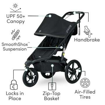 BOB Alterrain Pro Jogging Stroller - Black Comfort & Performance