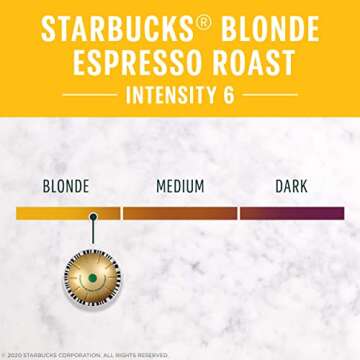 Starbucks by Nespresso Vertuo, Blonde Roast Espresso, 50-count Espresso Pods, Brews, 1.35 oz.