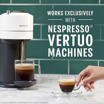 Starbucks by Nespresso Vertuo, Blonde Roast Espresso, 50-count Espresso Pods, Brews, 1.35 oz.