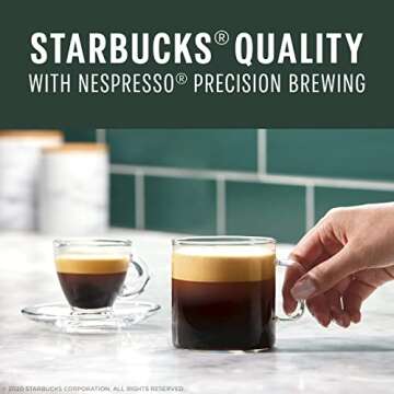 Starbucks by Nespresso Vertuo, Blonde Roast Espresso, 50-count Espresso Pods, Brews, 1.35 oz.