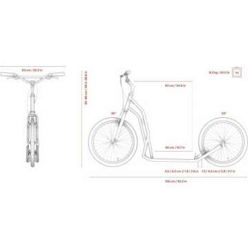 S2020 Adult Scooter - 150kg Capacity & 20" Tires