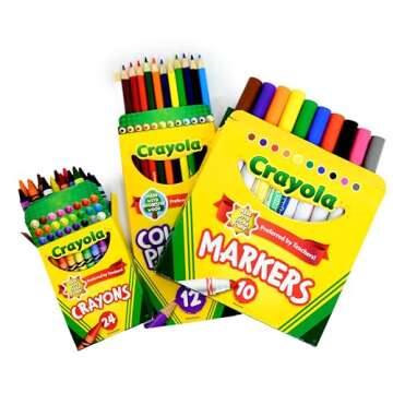 Back to School Supply Box Grades K-5 - School Supply Kit Back to School Essentials - 32 Pieces