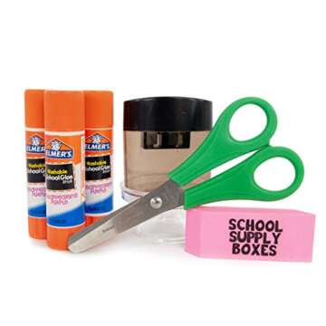 Back to School Supply Box Grades K-5 - School Supply Kit Back to School Essentials - 32 Pieces