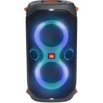 JBL PartyBox 110 Portable Party Speaker with Built-in Lights - Black (Renewed)