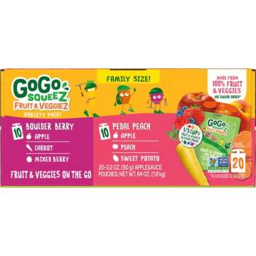 GoGo SqueeZ Fruit & VeggieZ Variety Pack - Healthy Snacks for Kids