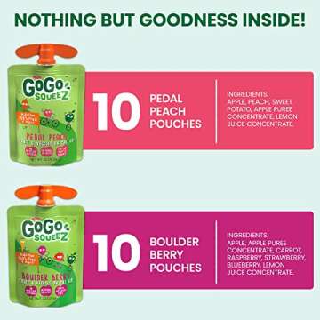 GoGo SqueeZ Variety Pack - Pedal Peach & Boulder Berry